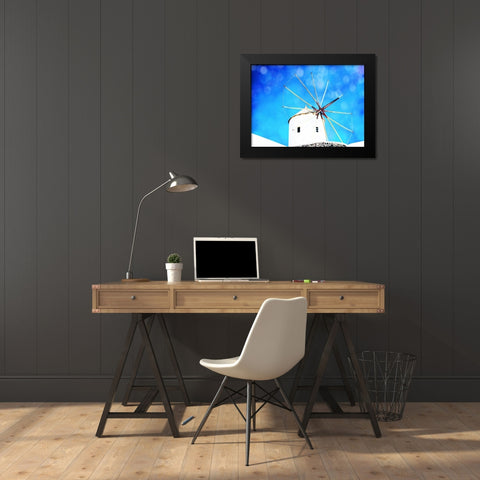 Santorini II Black Modern Wood Framed Art Print by Coomes, Sylvia