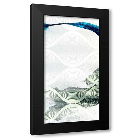 Minimal Wave I Black Modern Wood Framed Art Print with Double Matting by Jasper, Sisa