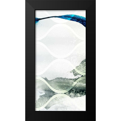 Minimal Wave I Black Modern Wood Framed Art Print by Jasper, Sisa