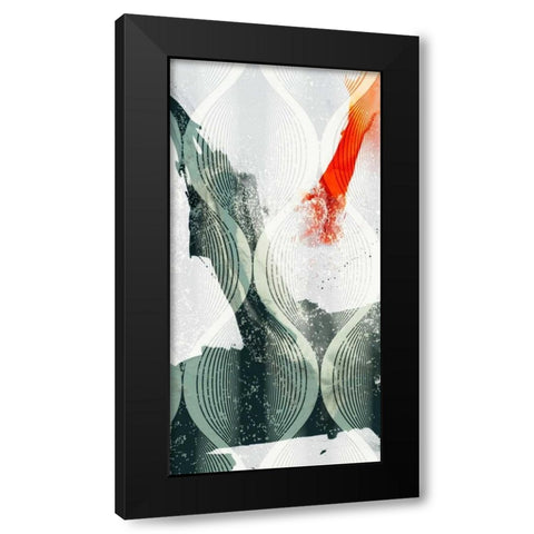 Minimal Wave II Black Modern Wood Framed Art Print by Jasper, Sisa