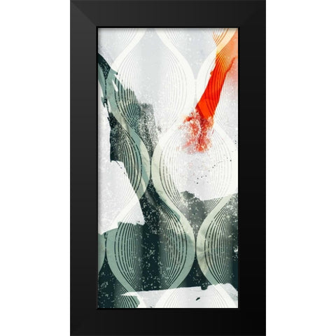 Minimal Wave II Black Modern Wood Framed Art Print by Jasper, Sisa