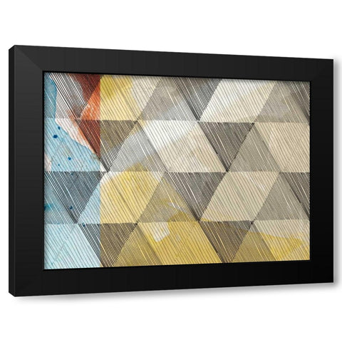Geo Now Sketch I Black Modern Wood Framed Art Print by Jasper, Sisa