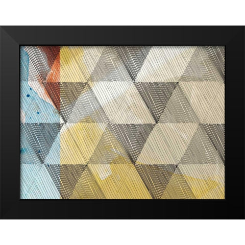Geo Now Sketch I Black Modern Wood Framed Art Print by Jasper, Sisa