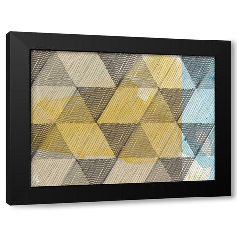 Geo Now Sketch II Black Modern Wood Framed Art Print with Double Matting by Jasper, Sisa