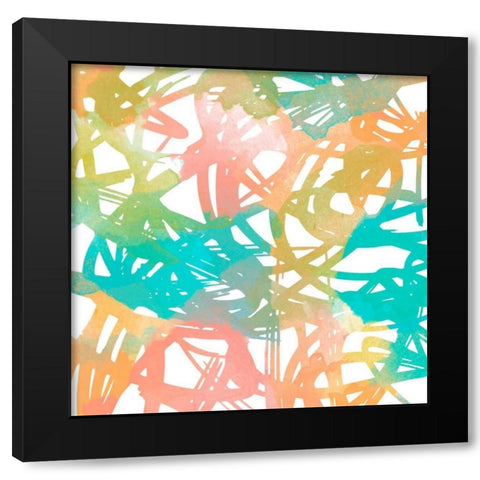 Colorful Flow II Black Modern Wood Framed Art Print by Saunders, Alonzo