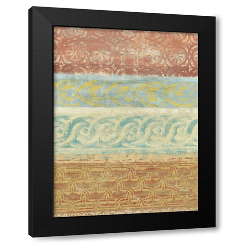 Decorative Patterns I Black Modern Wood Framed Art Print with Double Matting by Saunders, Alonzo
