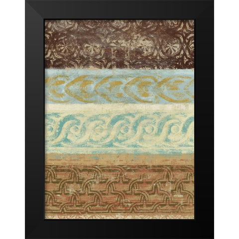 Decorative Patterns III Black Modern Wood Framed Art Print by Saunders, Alonzo