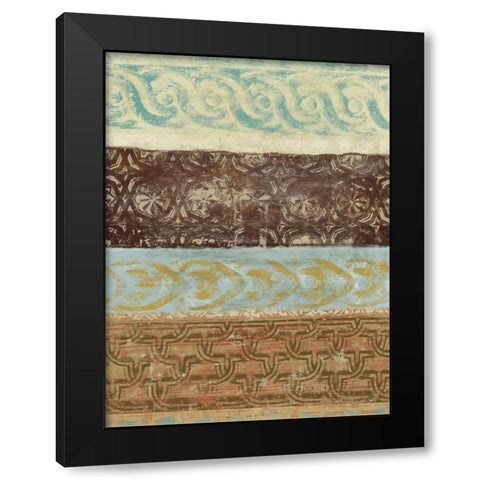 Decorative Patterns IV Black Modern Wood Framed Art Print by Saunders, Alonzo