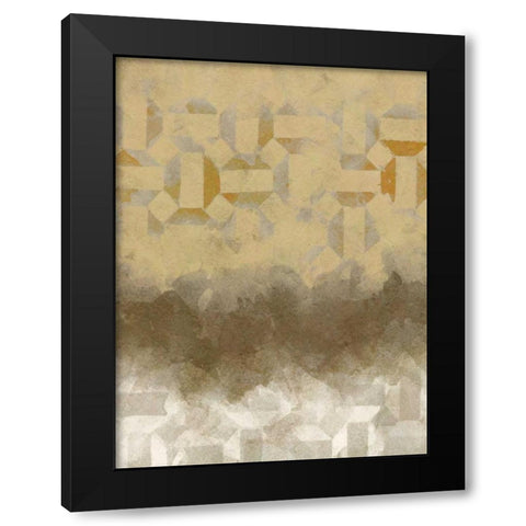 Shifting Earth II Black Modern Wood Framed Art Print with Double Matting by Saunders, Alonzo