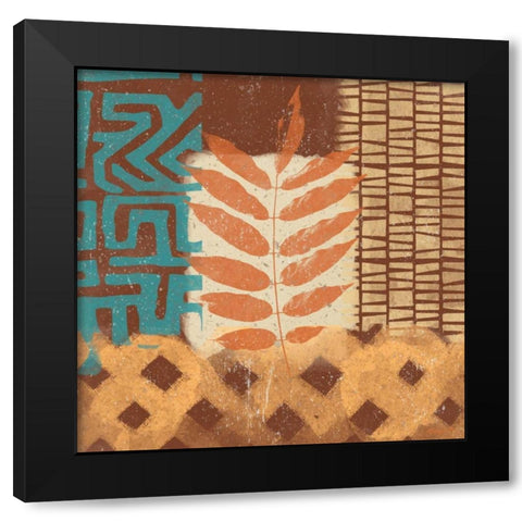 Tribal Life II Black Modern Wood Framed Art Print with Double Matting by Saunders, Alonzo