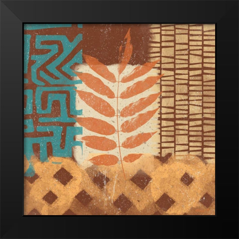 Tribal Life II Black Modern Wood Framed Art Print by Saunders, Alonzo