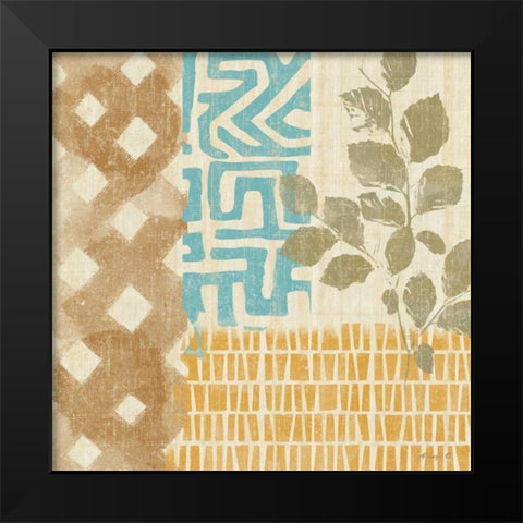 Tribal Life IV Black Modern Wood Framed Art Print by Saunders, Alonzo