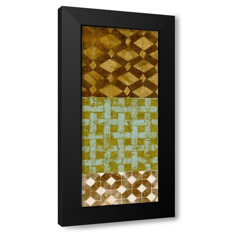 Tiled Up II Black Modern Wood Framed Art Print by Saunders, Alonzo
