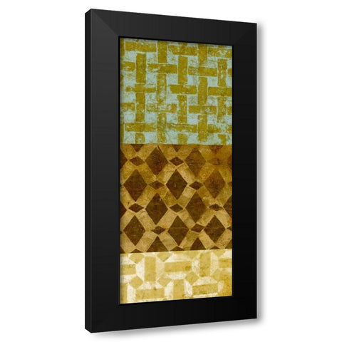 Tiled Up III Black Modern Wood Framed Art Print with Double Matting by Saunders, Alonzo