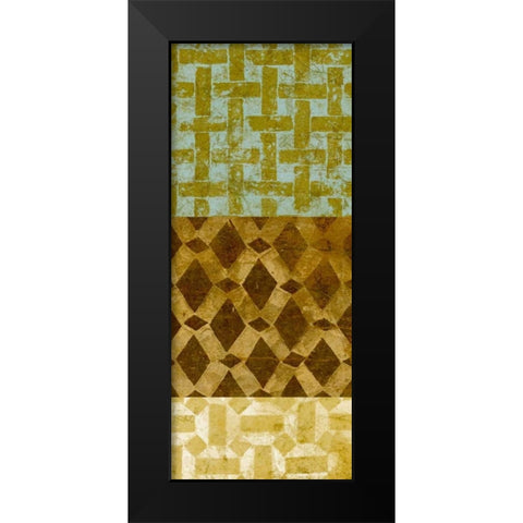 Tiled Up III Black Modern Wood Framed Art Print by Saunders, Alonzo
