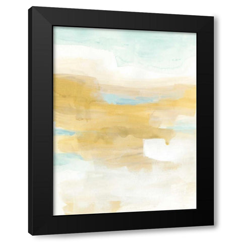 Citron Vista I Black Modern Wood Framed Art Print by Vess, June Erica