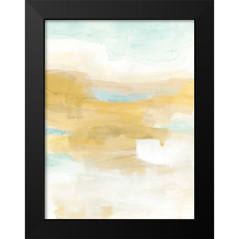 Citron Vista I Black Modern Wood Framed Art Print by Vess, June Erica