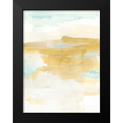 Citron Vista II Black Modern Wood Framed Art Print by Vess, June Erica