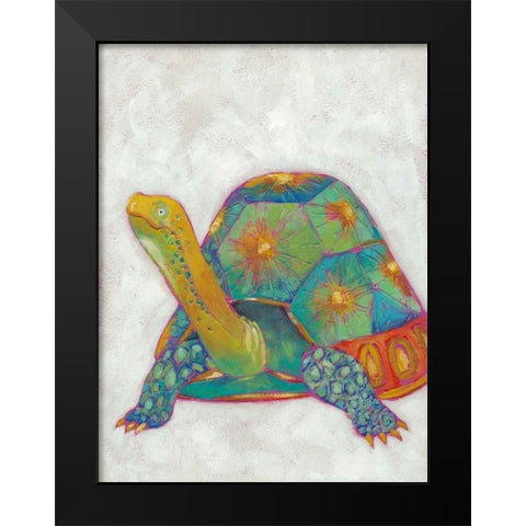 Turtle Friends II Black Modern Wood Framed Art Print by Zarris, Chariklia
