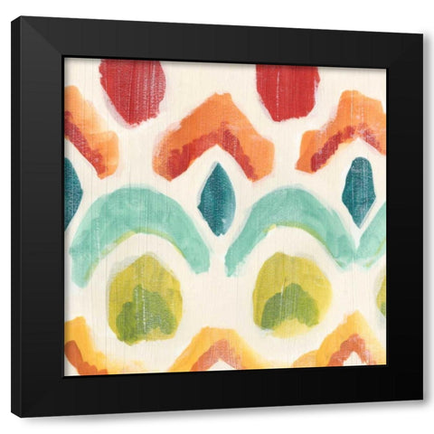 Textile Kaleidoscope I Black Modern Wood Framed Art Print with Double Matting by Vess, June Erica