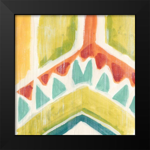 Textile Kaleidoscope IV Black Modern Wood Framed Art Print by Vess, June Erica
