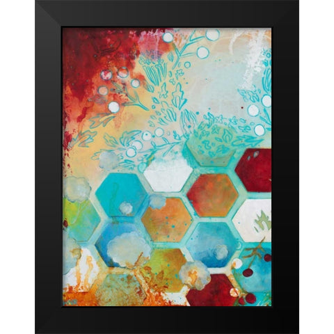 Aflutter I Black Modern Wood Framed Art Print by Robinson, Heather