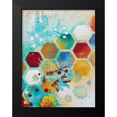 Aflutter II Black Modern Wood Framed Art Print by Robinson, Heather