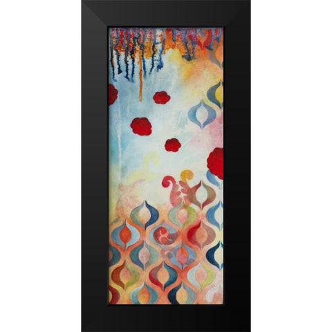 Flourish II Black Modern Wood Framed Art Print by Robinson, Heather