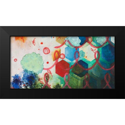 Playing Smart II Black Modern Wood Framed Art Print by Robinson, Heather