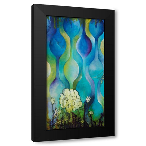 Pond Dripples I Black Modern Wood Framed Art Print with Double Matting by Robinson, Heather