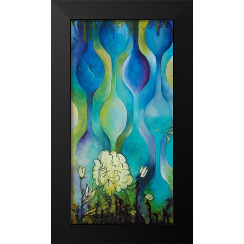Pond Dripples I Black Modern Wood Framed Art Print by Robinson, Heather