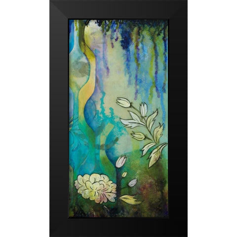 Pond Dripples II Black Modern Wood Framed Art Print by Robinson, Heather