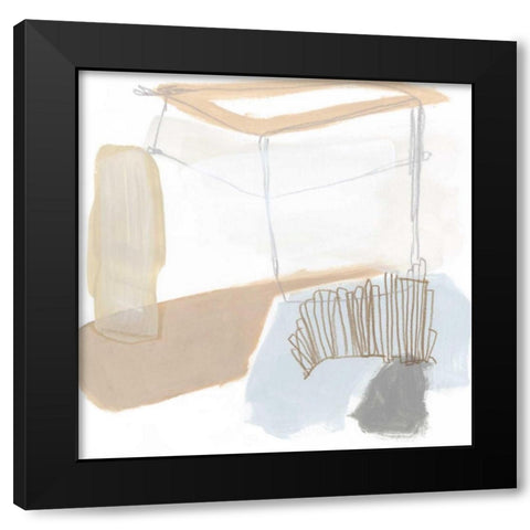 Overture III Black Modern Wood Framed Art Print by Vess, June Erica