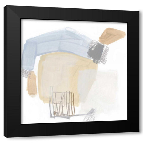 Overture IV Black Modern Wood Framed Art Print by Vess, June Erica