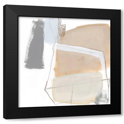 Overture V Black Modern Wood Framed Art Print by Vess, June Erica
