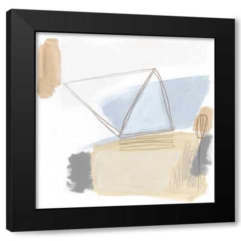Overture VI Black Modern Wood Framed Art Print by Vess, June Erica
