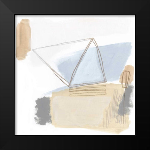 Overture VI Black Modern Wood Framed Art Print by Vess, June Erica