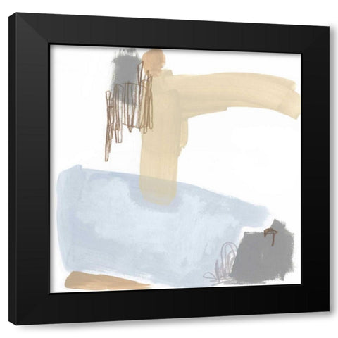 Overture VII Black Modern Wood Framed Art Print with Double Matting by Vess, June Erica