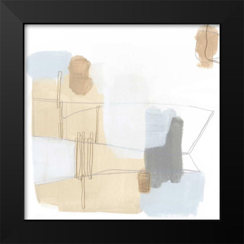 Overture IX Black Modern Wood Framed Art Print by Vess, June Erica