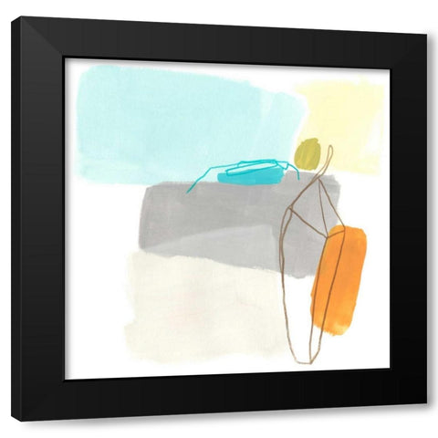 Adagio III Black Modern Wood Framed Art Print with Double Matting by Vess, June Erica