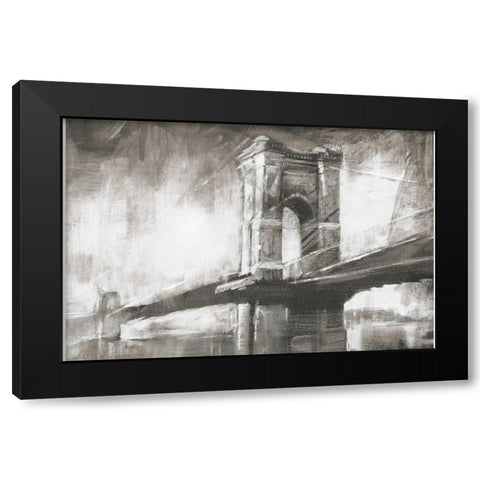 Historic Suspension Bridge I Black Modern Wood Framed Art Print with Double Matting by Harper, Ethan