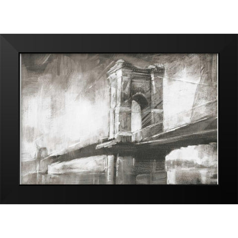 Historic Suspension Bridge I Black Modern Wood Framed Art Print by Harper, Ethan