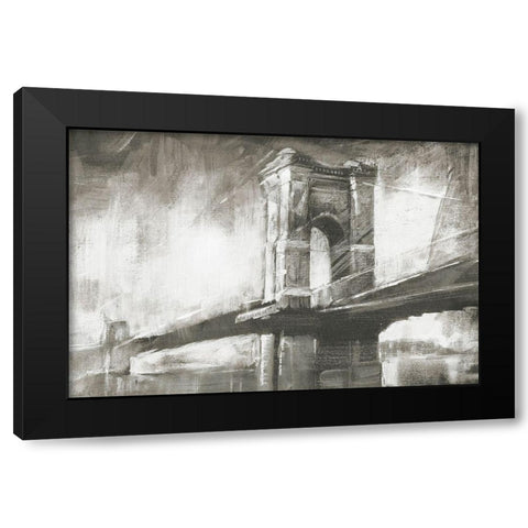 Historic Suspension Bridge I Black Modern Wood Framed Art Print by Harper, Ethan