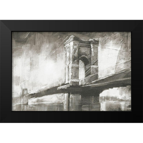 Historic Suspension Bridge I Black Modern Wood Framed Art Print by Harper, Ethan