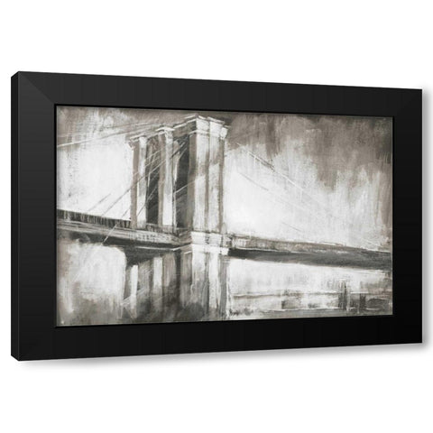 Historic Suspension Bridge II Black Modern Wood Framed Art Print by Harper, Ethan