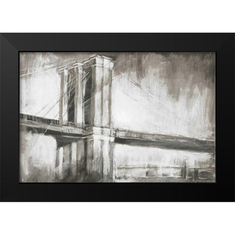 Historic Suspension Bridge II Black Modern Wood Framed Art Print by Harper, Ethan