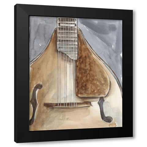 Watercolor Instrument Study II Black Modern Wood Framed Art Print by Harper, Ethan
