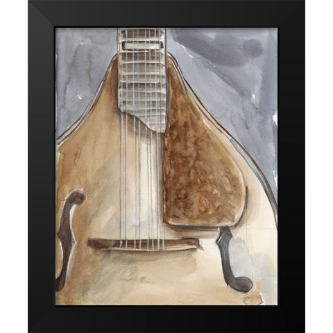 Watercolor Instrument Study II Black Modern Wood Framed Art Print by Harper, Ethan
