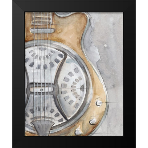 Watercolor Instrument Study III Black Modern Wood Framed Art Print by Harper, Ethan