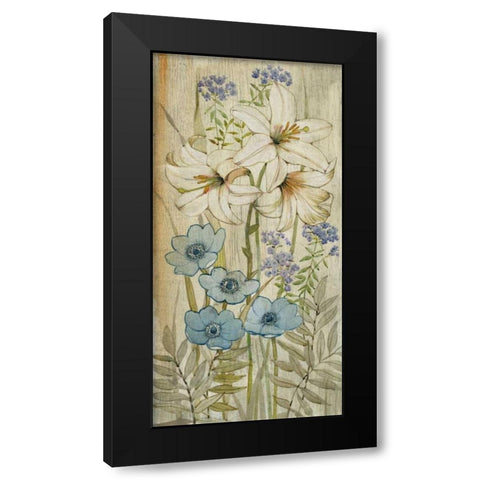 Lily Chinoiserie I Black Modern Wood Framed Art Print with Double Matting by OToole, Tim